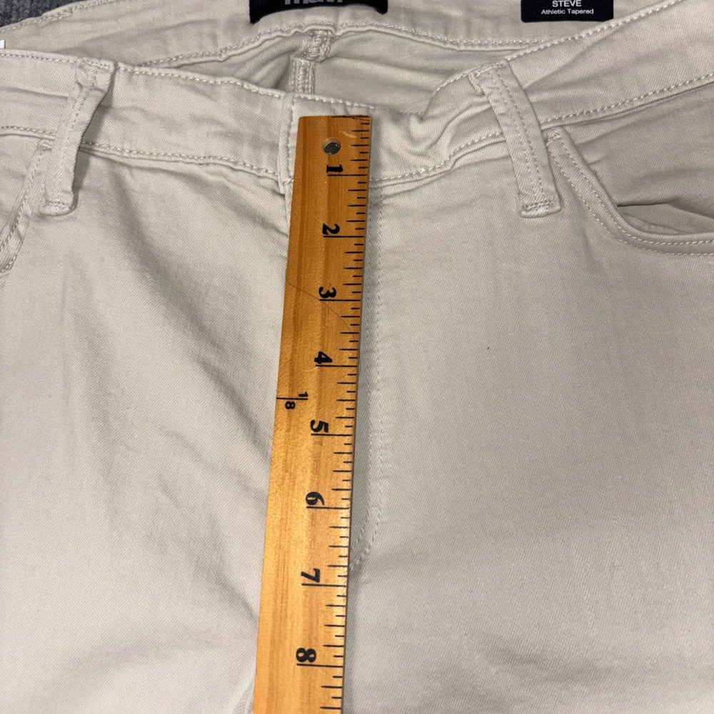 Mavi Steve Athletic Tapered Fit Pants Mens 38x30 Beige Stretch Chinos Comfort - Picture 12 of 13